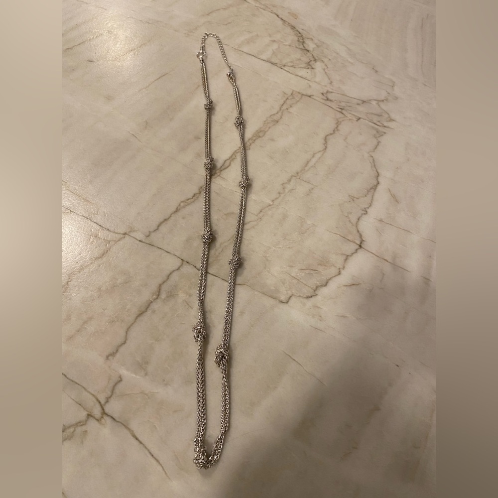silver toned necklace
